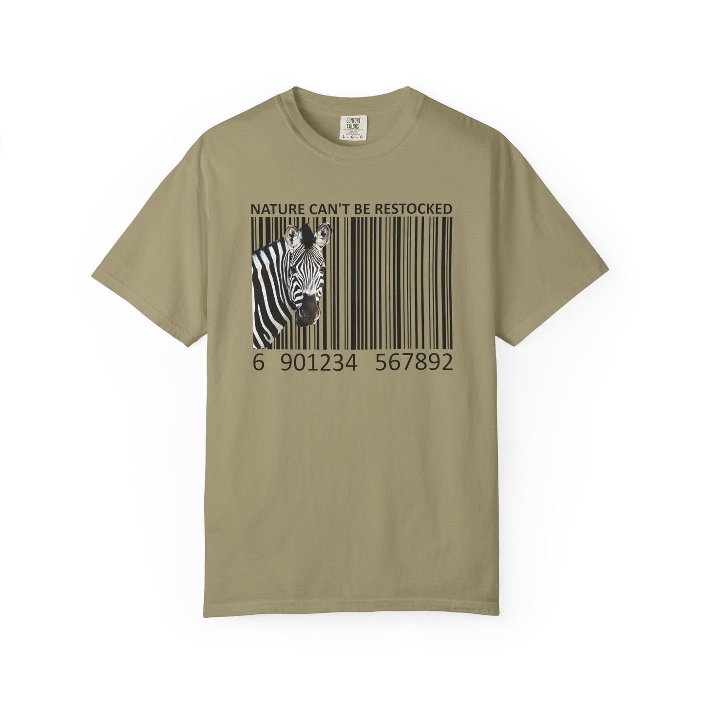 Nature Can't Be Restocked Bar Code Zebra T-Shirt - 12 colors