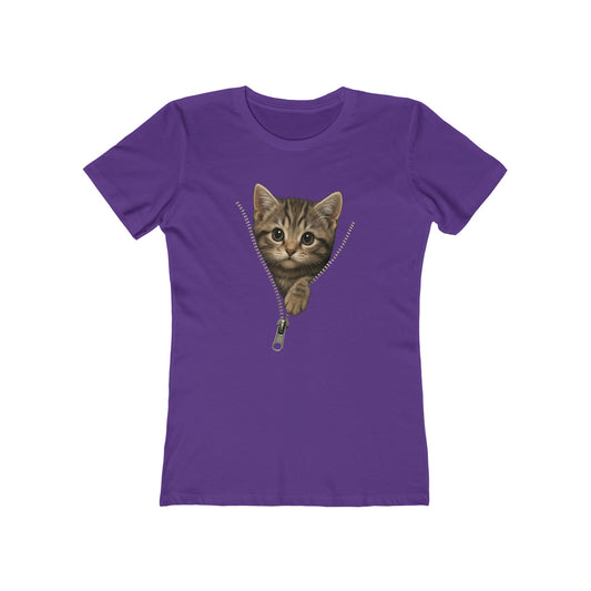 Women's Peeking Kitten T-Shirt - 12 colors