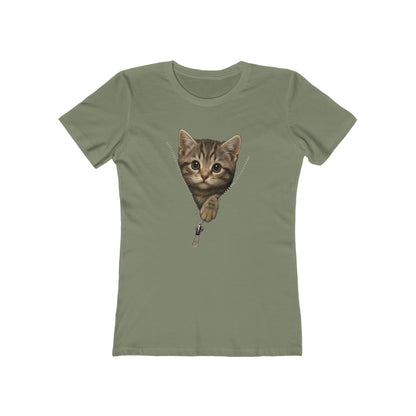 Women's Peeking Kitten T-Shirt - 12 colors