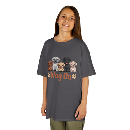 Kids' Wag On Furry Puppies T-Shirt - 16 colors