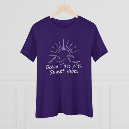 Women's Ocean Tides Sunset Vibes Semi-Relaxed T-Shirt - 8 colors