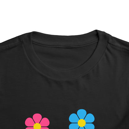 Girls' Smiley Cute Toddler Flower Tee - 10 colors