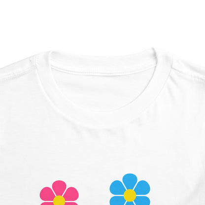 Girls' Smiley Cute Toddler Flower Tee - 10 colors