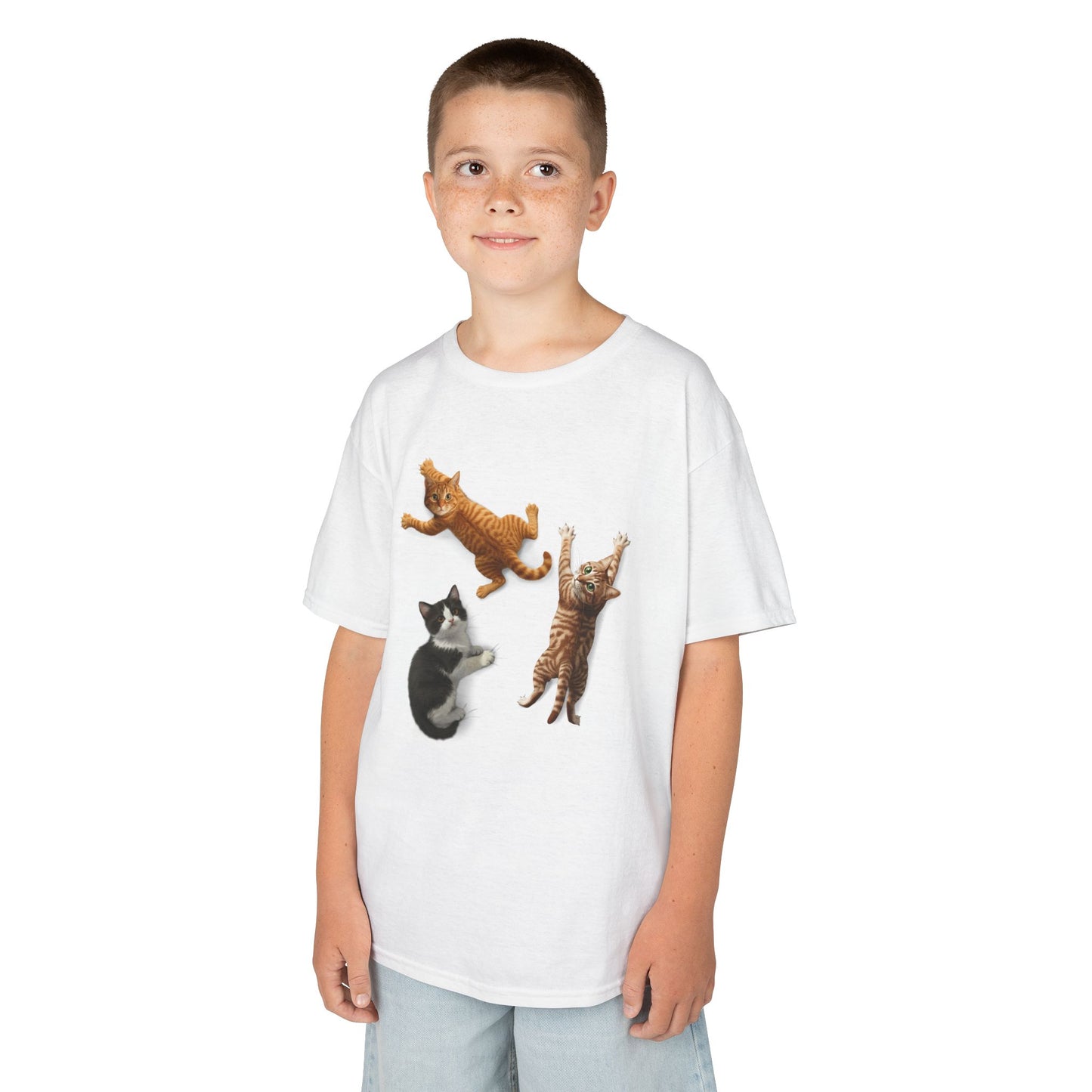 Kids' Clinging Kittens T-Shirt - 14 colors