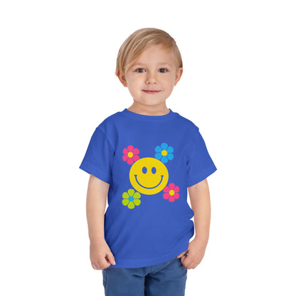Girls' Smiley Cute Toddler Flower Tee - 10 colors