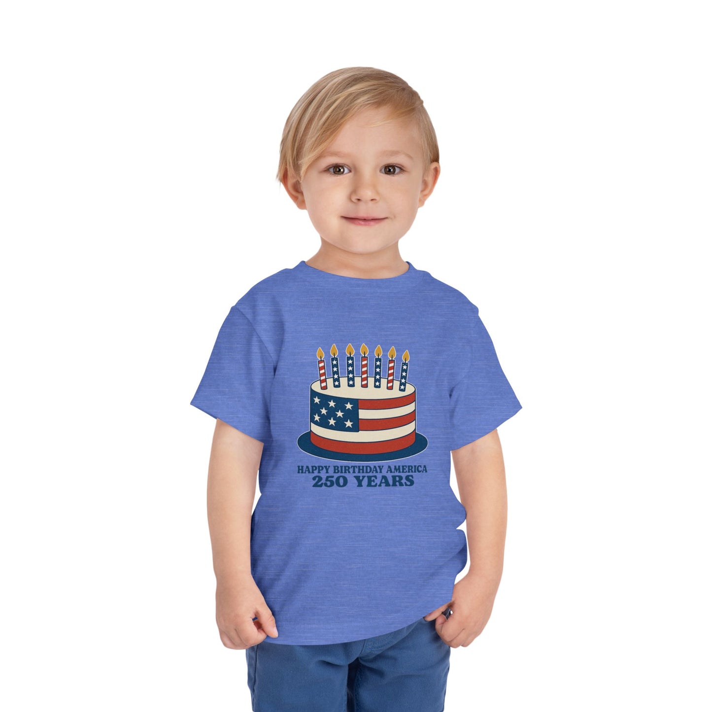 USA Birthday Cake Cute Toddler Tee - 7 colors