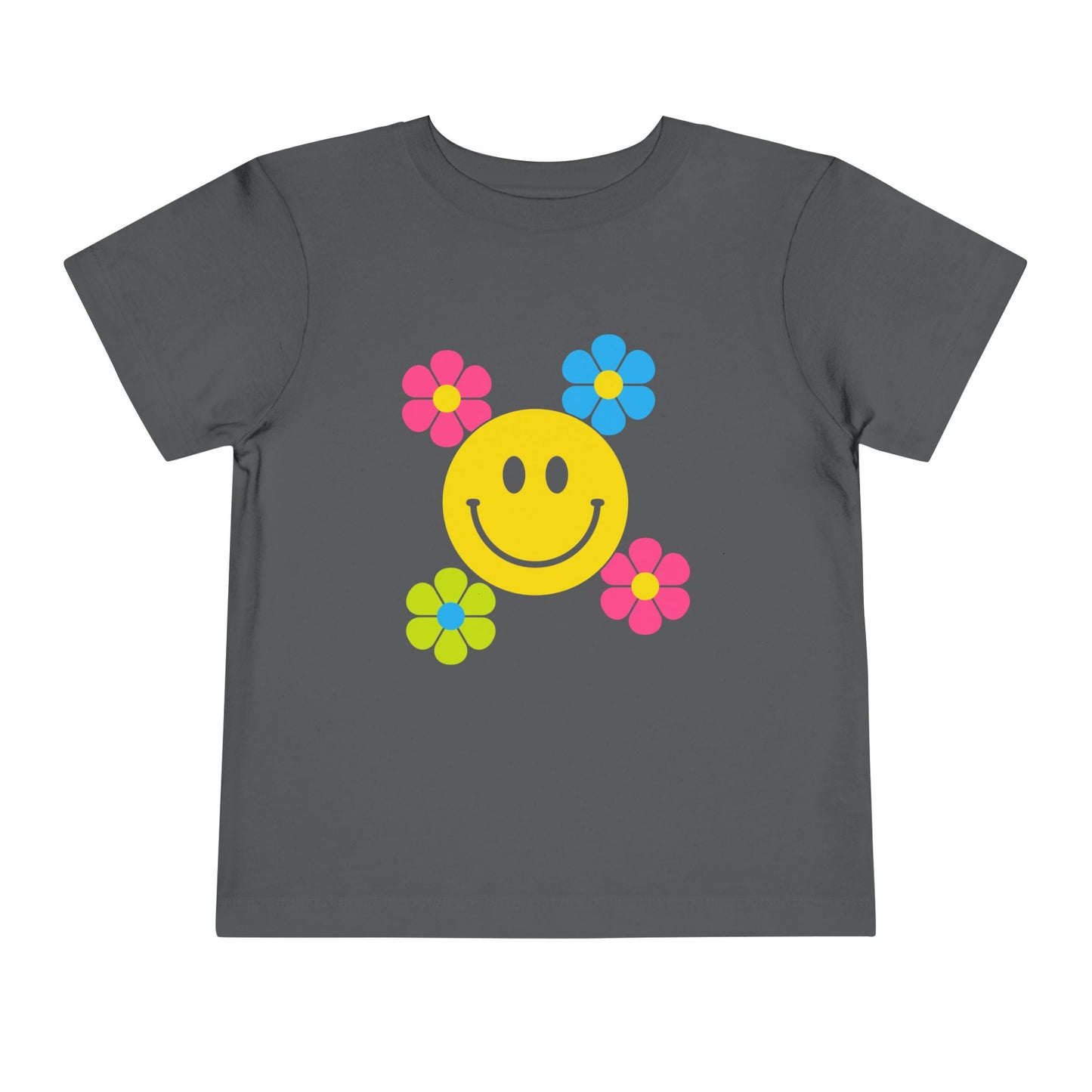 Girls' Smiley Cute Toddler Flower Tee - 10 colors