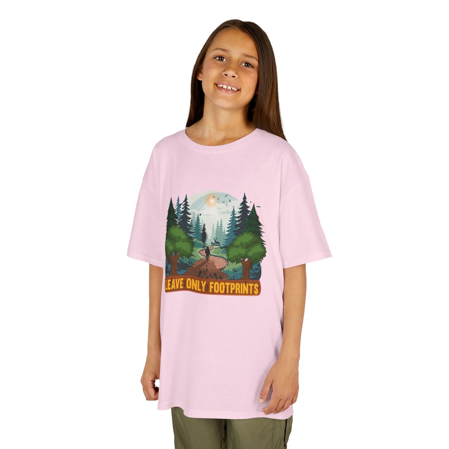 Kids' Leave Only Footprints Forest T-Shirt - 18 colors
