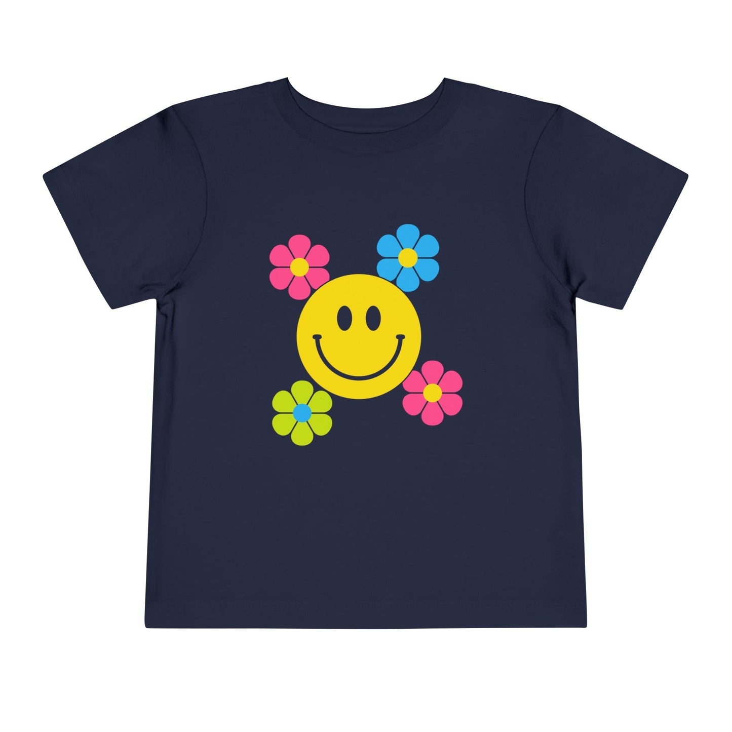 Girls' Smiley Cute Toddler Flower Tee - 10 colors