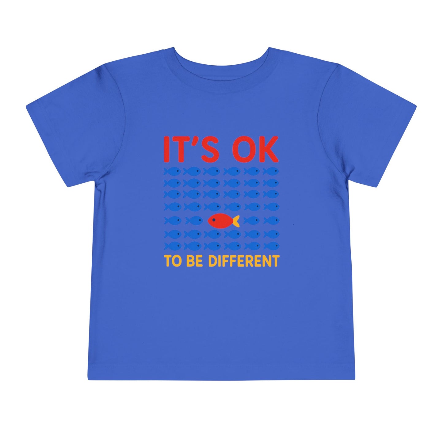 It's OK To Be Different Cute Fishy Toddler Tee - 8 colors