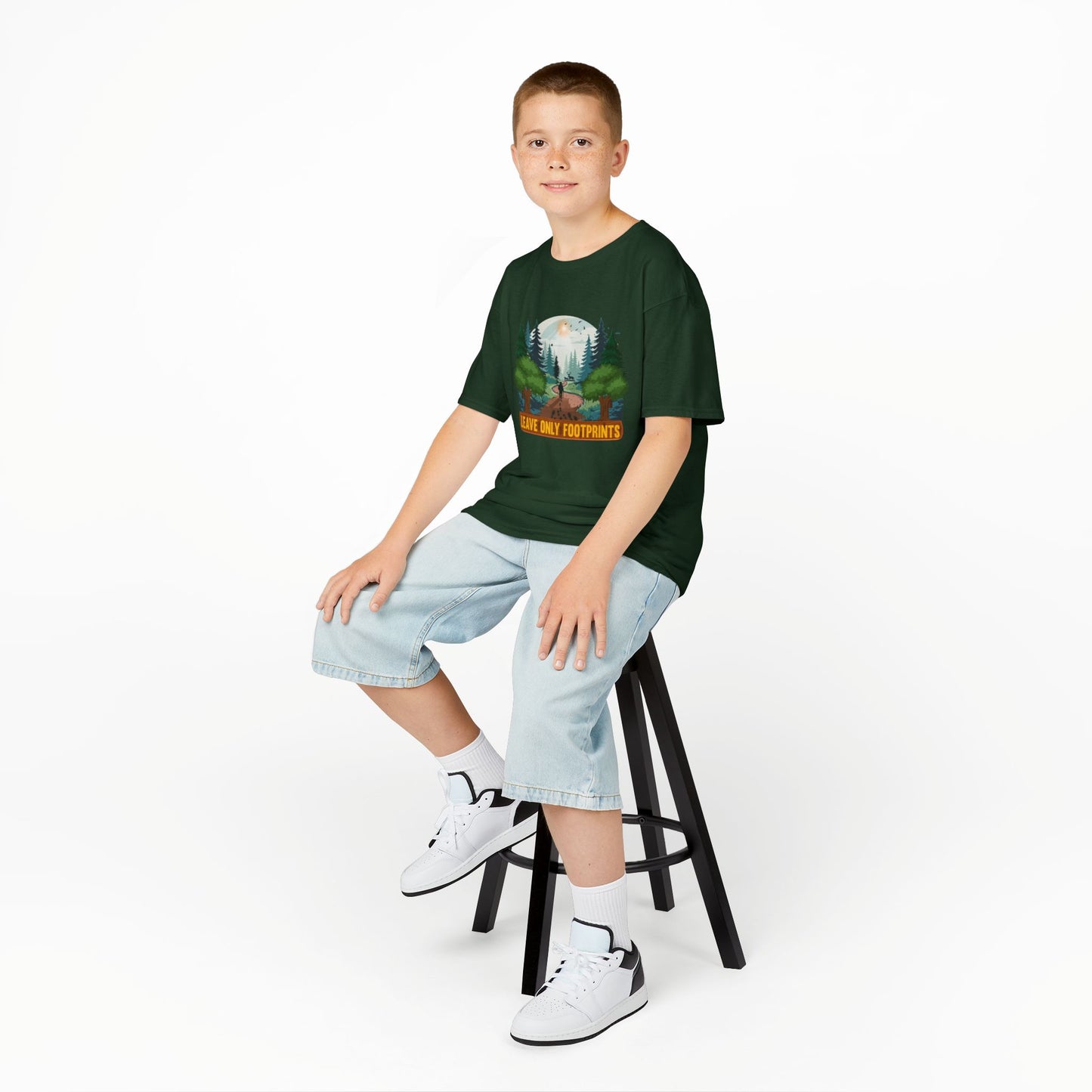 Kids' Leave Only Footprints Forest T-Shirt - 18 colors