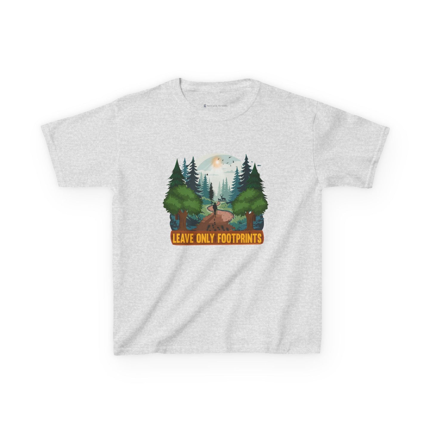 Kids' Leave Only Footprints Forest T-Shirt - 18 colors