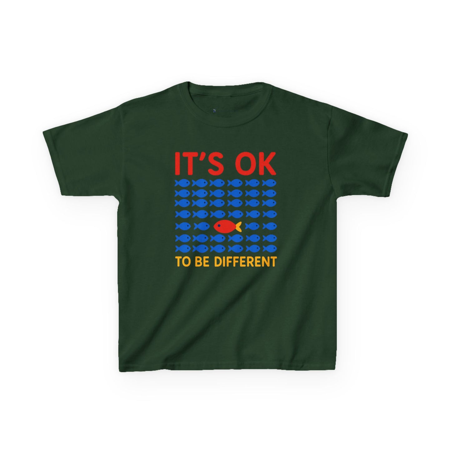 Kids' It's OK To Be Different Fishy Friends T-Shirt - 15 colors