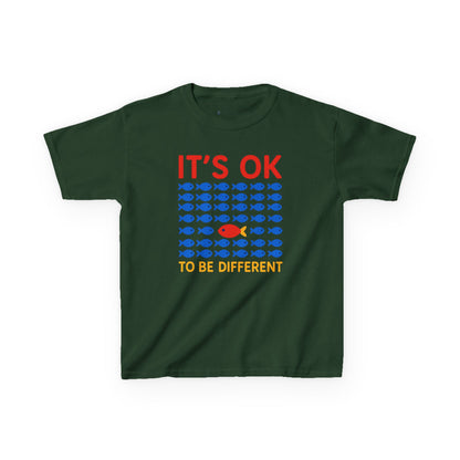 Kids' It's OK To Be Different Fishy Friends T-Shirt - 15 colors