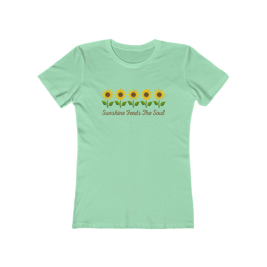 Women's Sunshine Feeds the Soul Flower T-Shirt - 8 colors