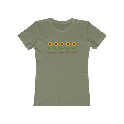 Women's Sunshine Feeds the Soul Flower T-Shirt - 8 colors