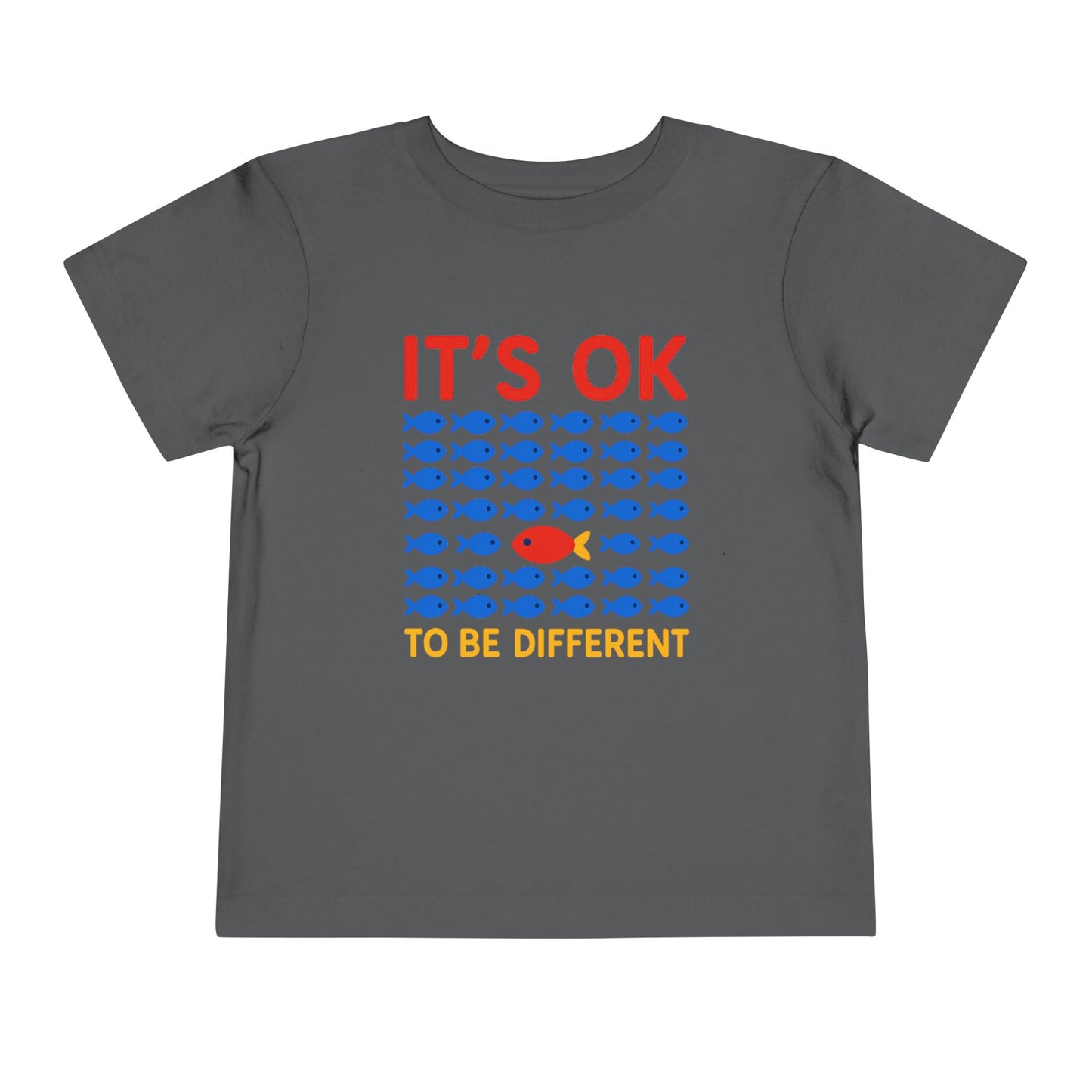 It's OK To Be Different Cute Fishy Toddler Tee - 8 colors