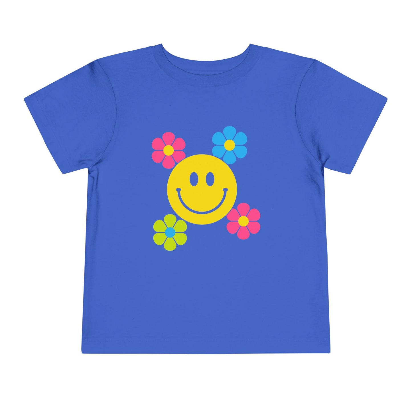 Girls' Smiley Cute Toddler Flower Tee - 10 colors