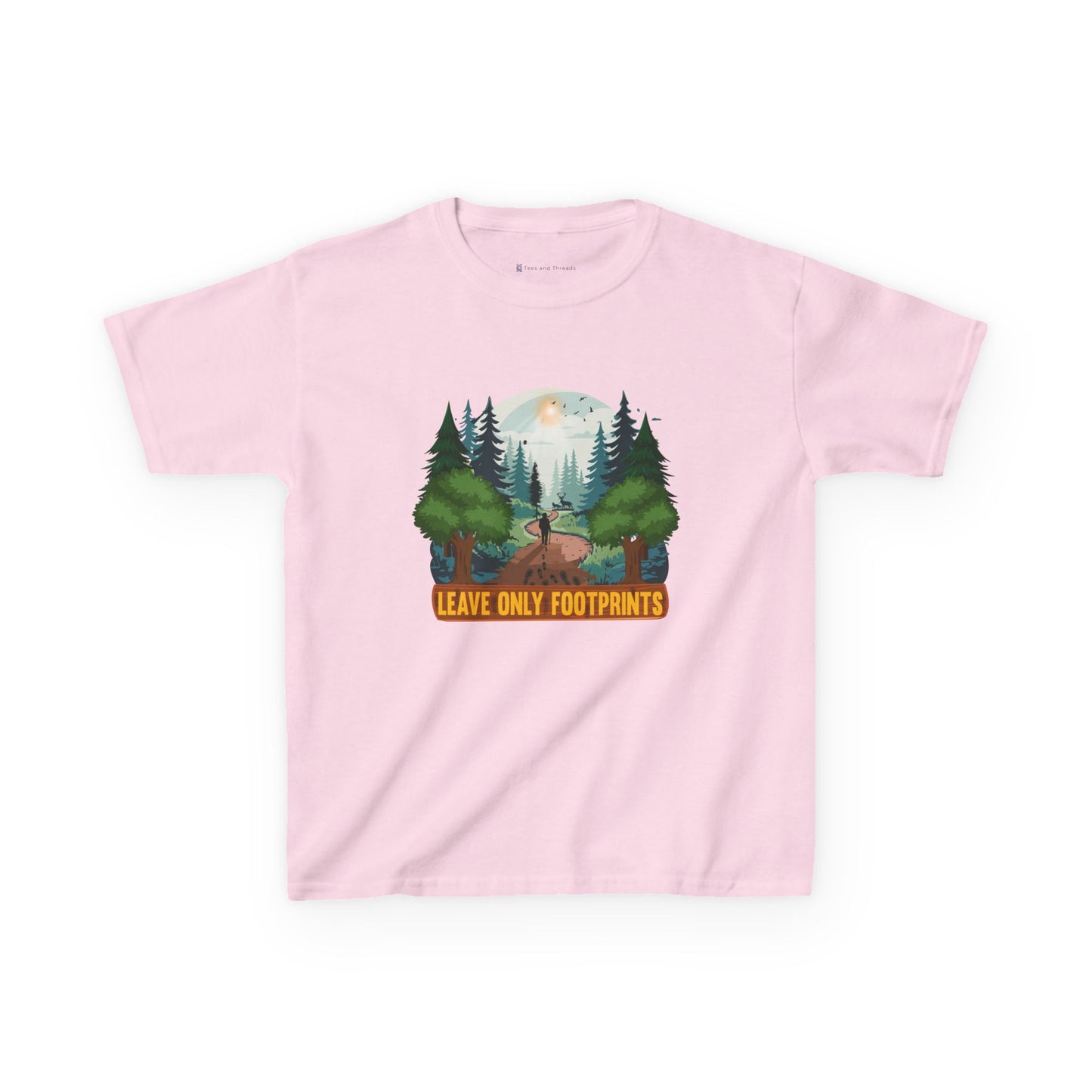 Kids' Leave Only Footprints Forest T-Shirt - 18 colors