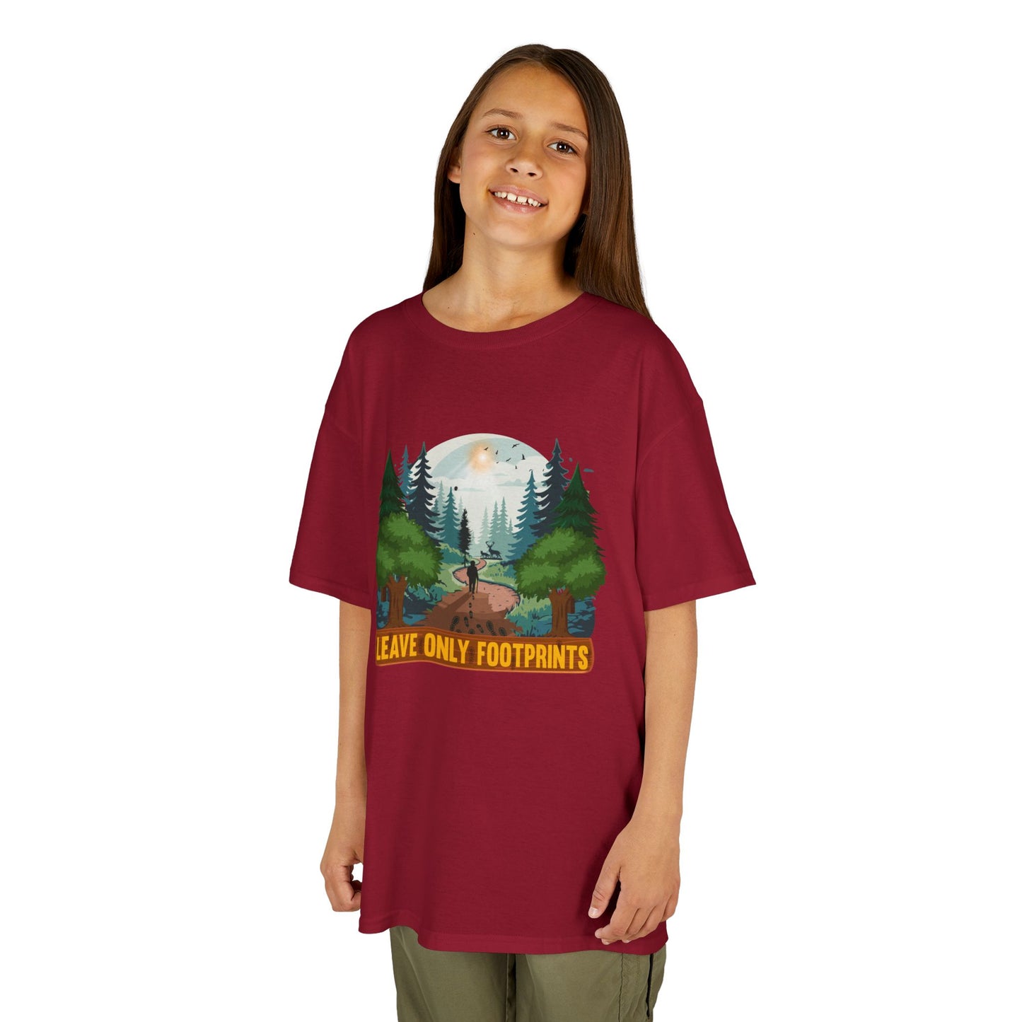 Kids' Leave Only Footprints Forest T-Shirt - 18 colors