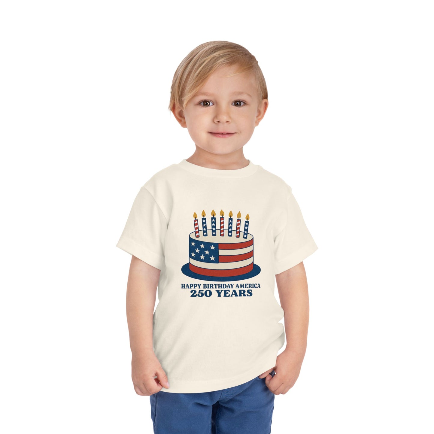 USA Birthday Cake Cute Toddler Tee - 7 colors