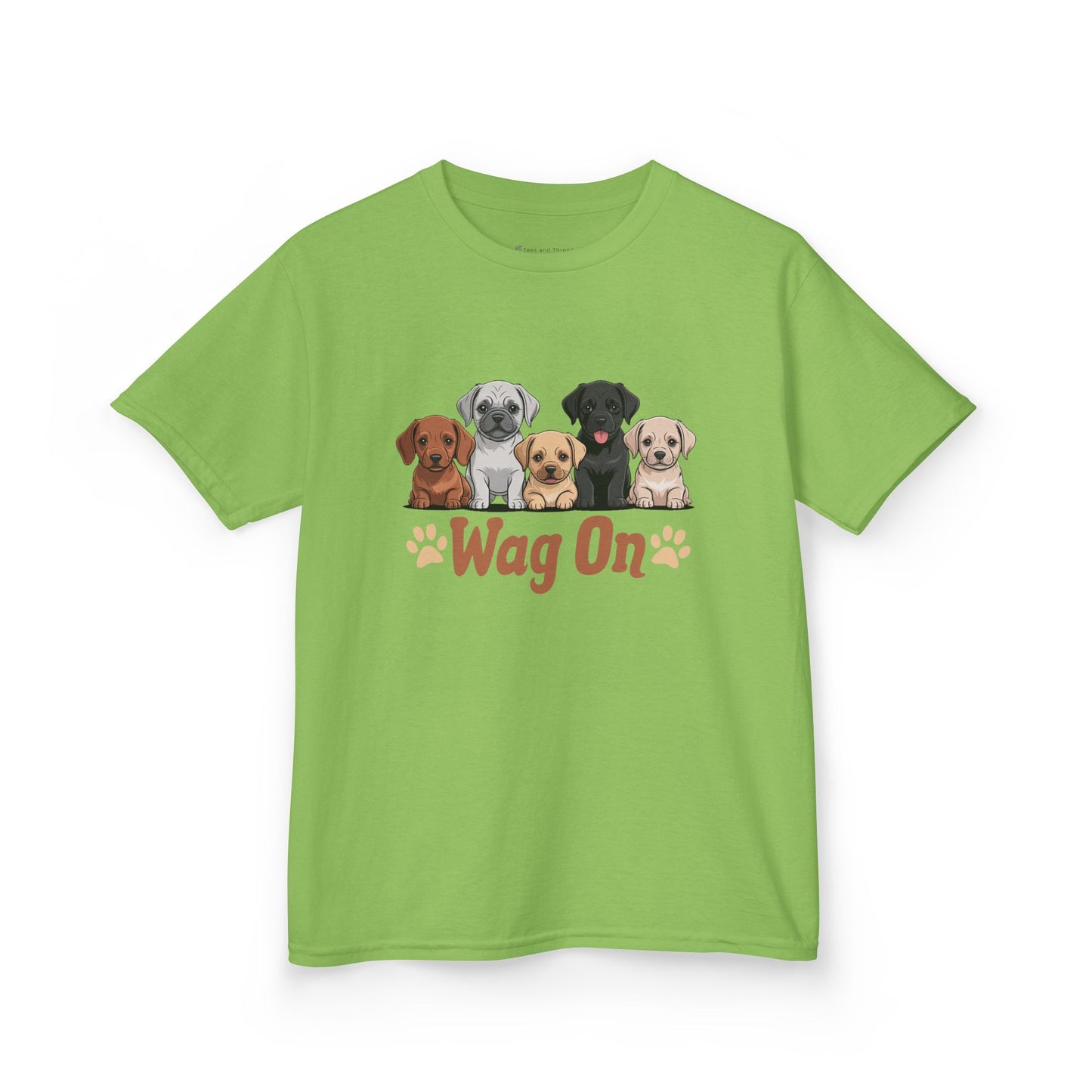Kids' Wag On Furry Puppies T-Shirt - 16 colors