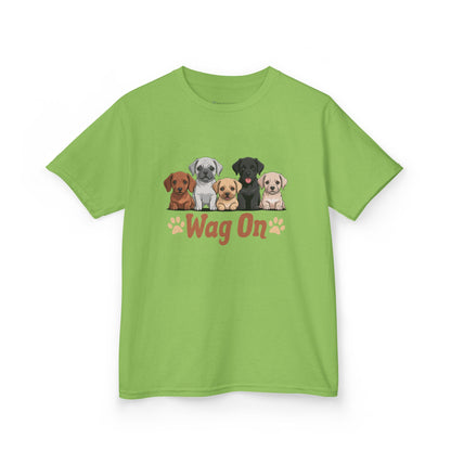 Kids' Wag On Furry Puppies T-Shirt - 16 colors