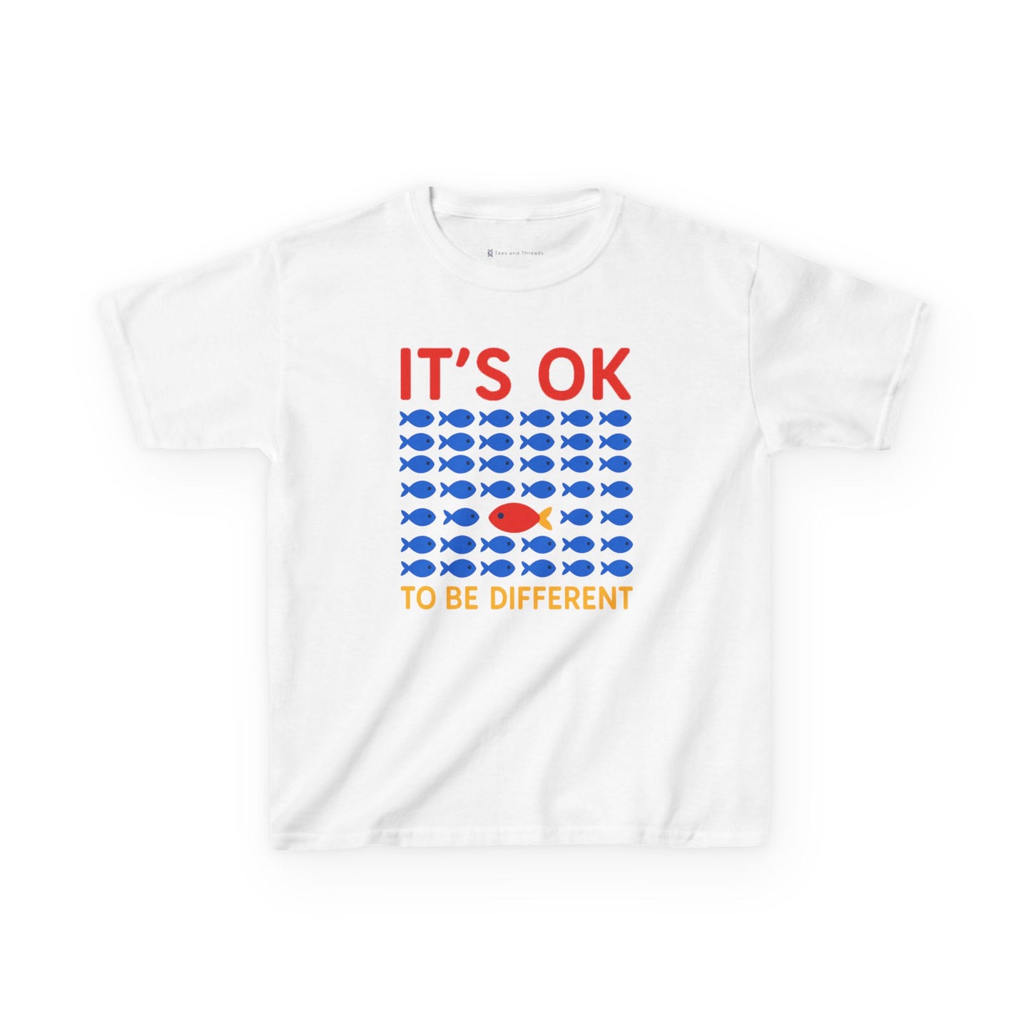 Kids' It's OK To Be Different Fishy Friends T-Shirt - 15 colors