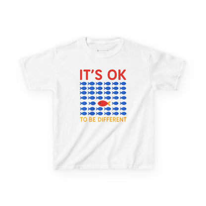 Kids' It's OK To Be Different Fishy Friends T-Shirt - 15 colors