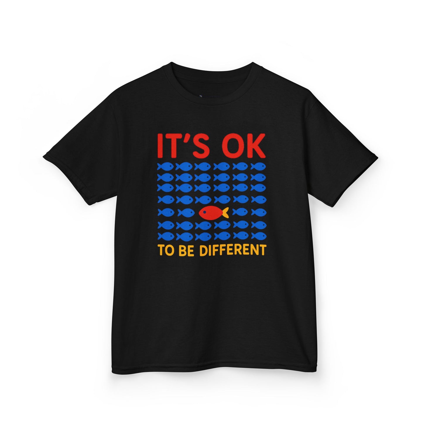 Kids' It's OK To Be Different Fishy Friends T-Shirt - 15 colors