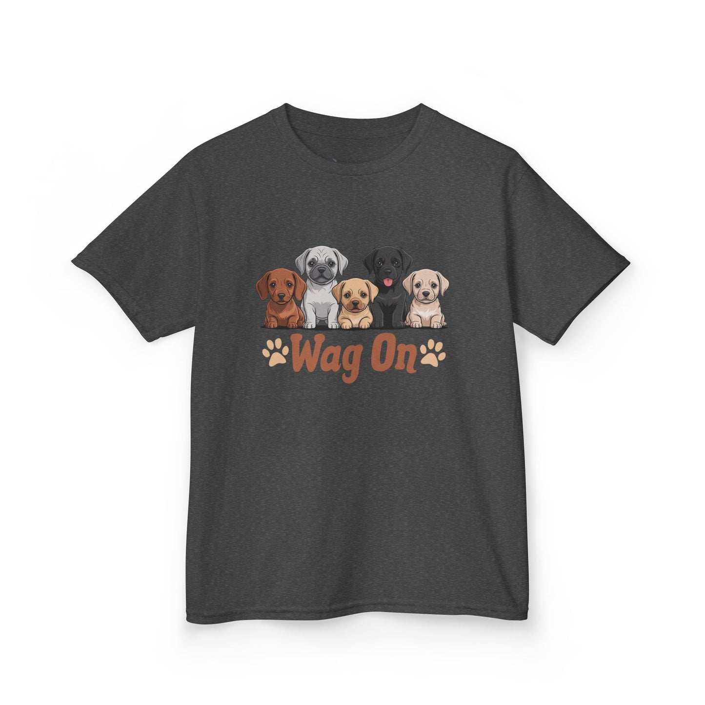 Kids' Wag On Furry Puppies T-Shirt - 16 colors