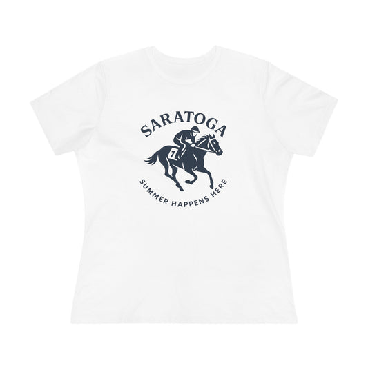 Women's Saratoga Summer Happens Here Semi-Relaxed T-Shirt
