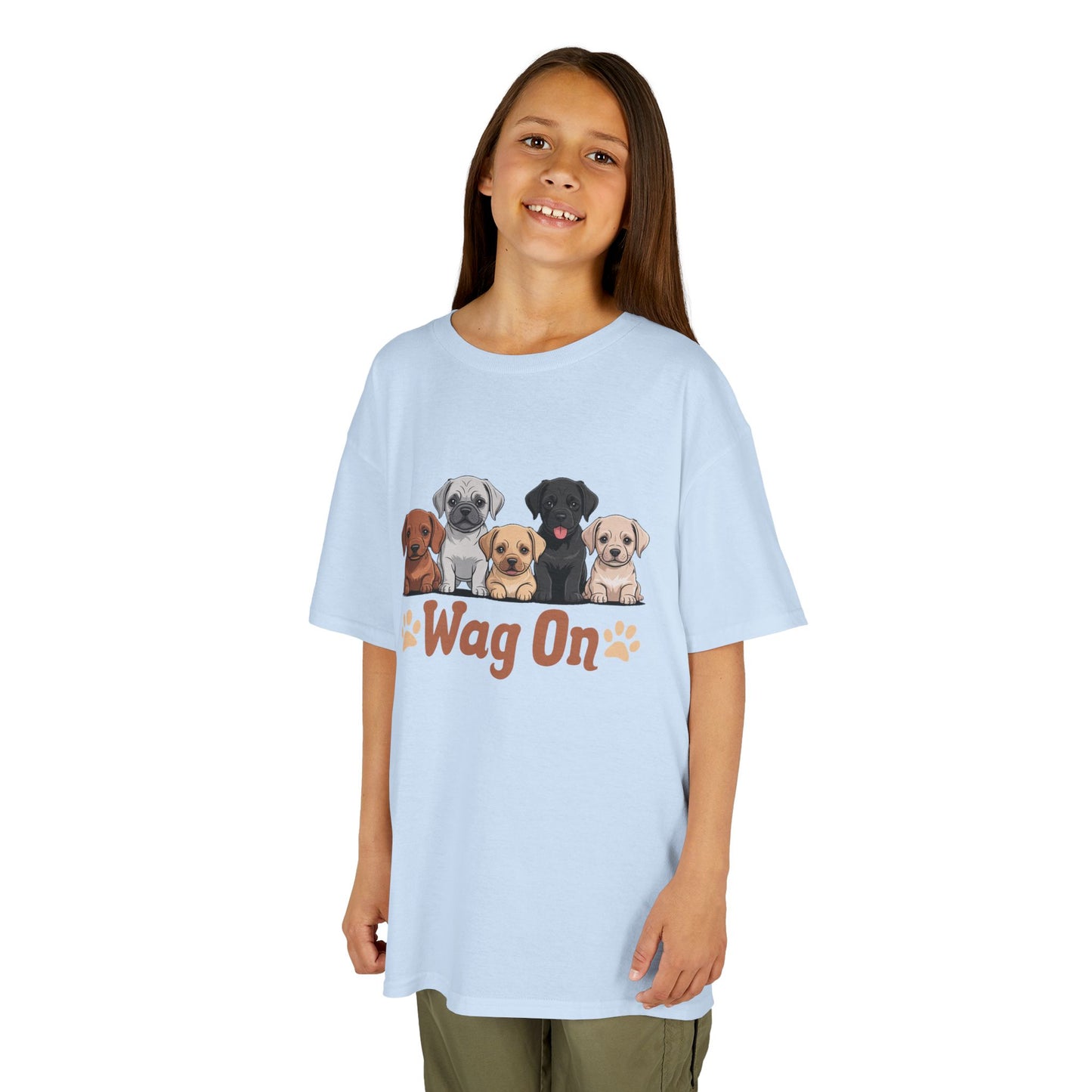 Kids' Wag On Furry Puppies T-Shirt - 16 colors