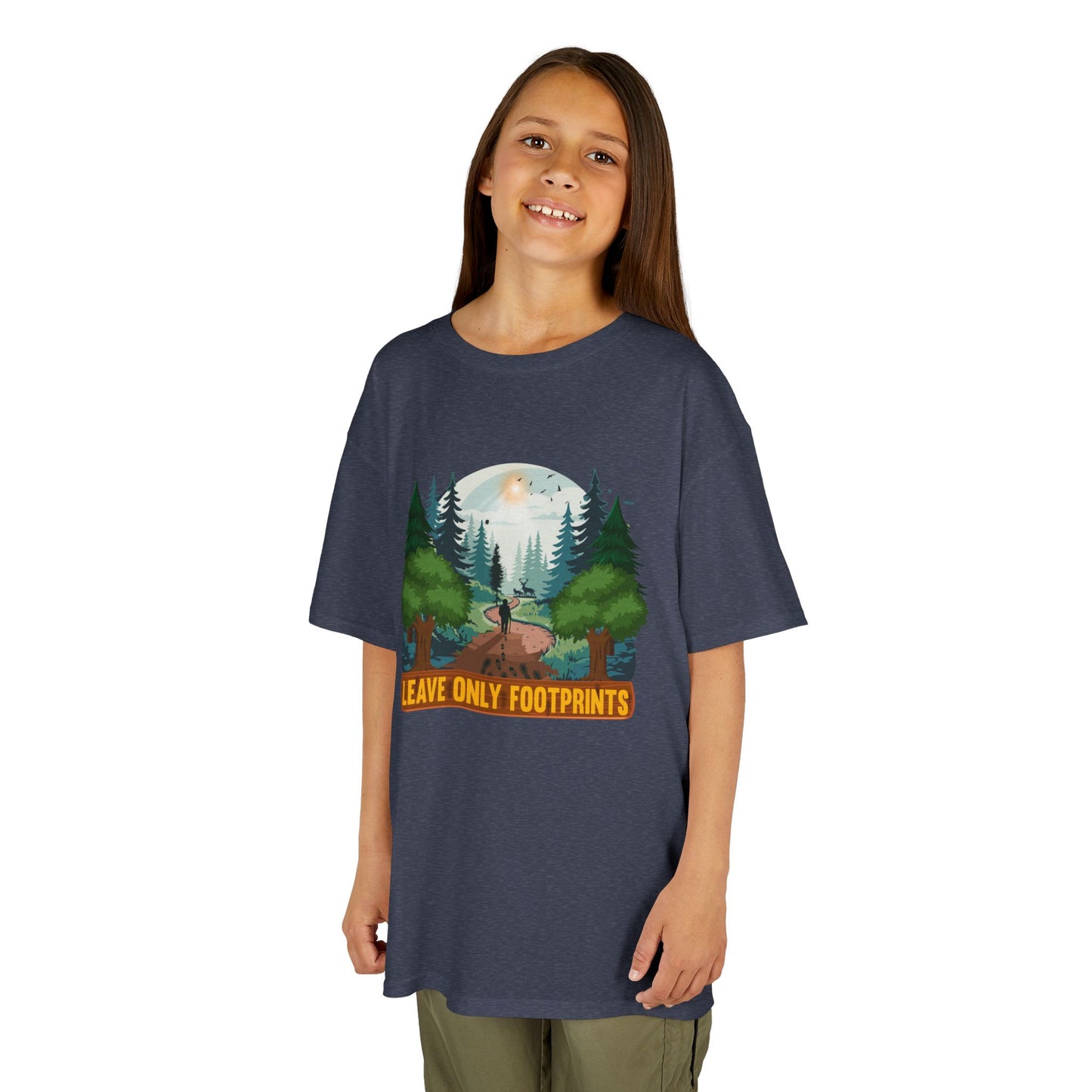 Kids' Leave Only Footprints Forest T-Shirt - 18 colors