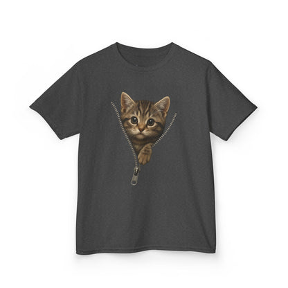 Kids' Peeking Kitten T-shirt - 14 colors