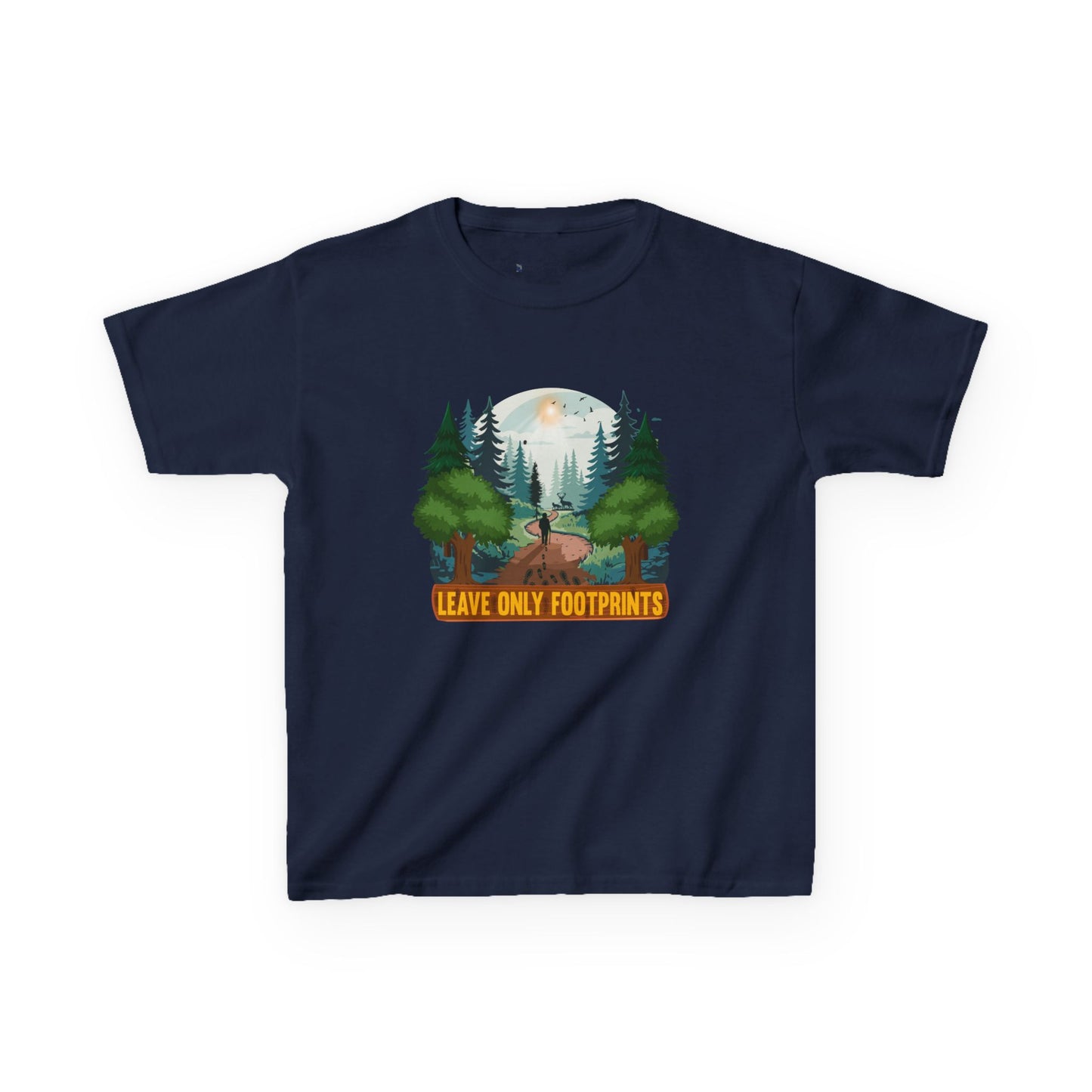 Kids' Leave Only Footprints Forest T-Shirt - 18 colors