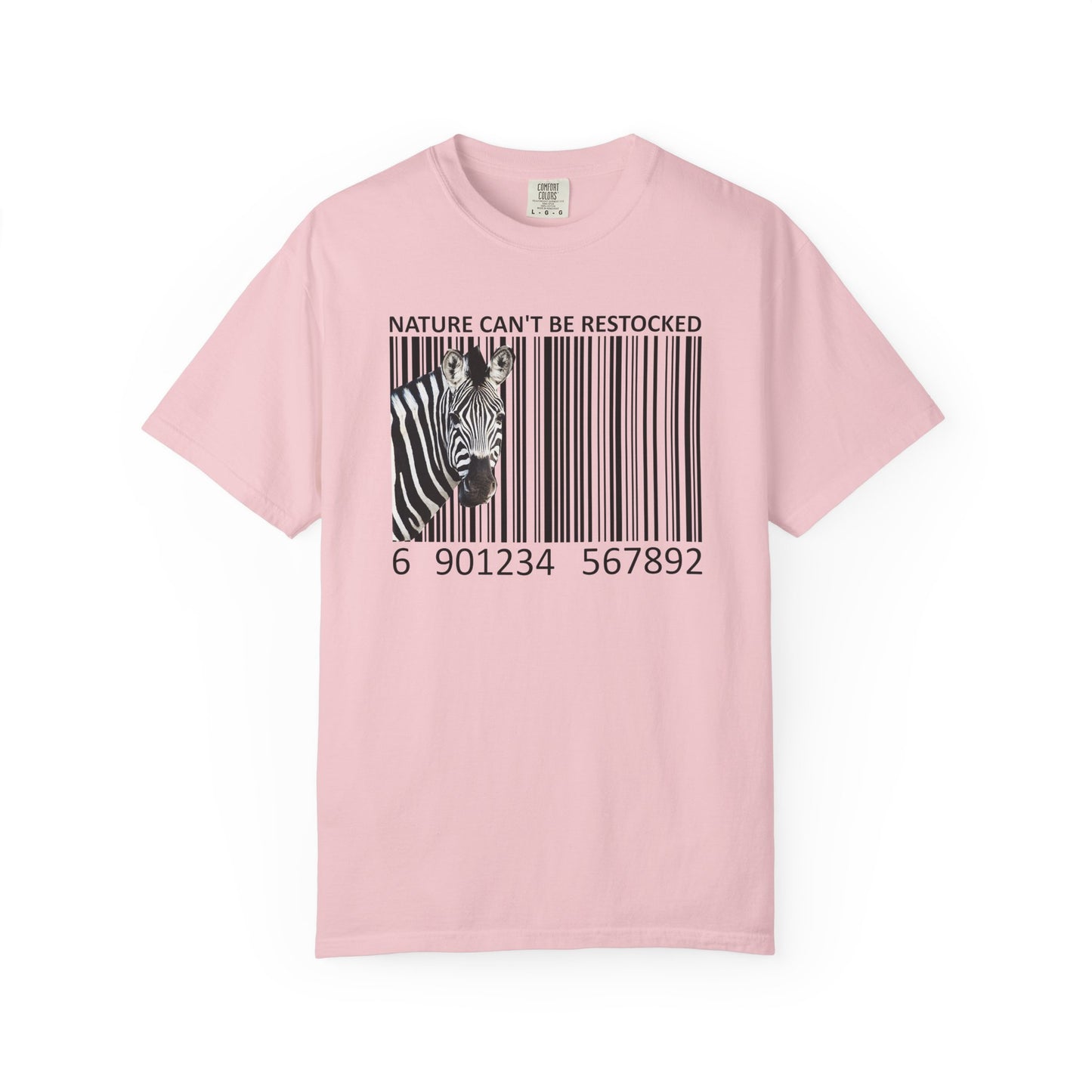 Nature Can't Be Restocked Bar Code Zebra T-Shirt - 12 colors