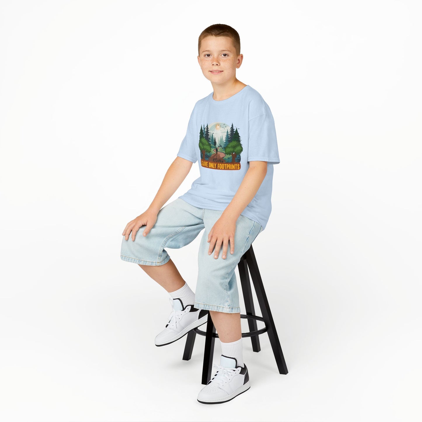 Kids' Leave Only Footprints Forest T-Shirt - 18 colors