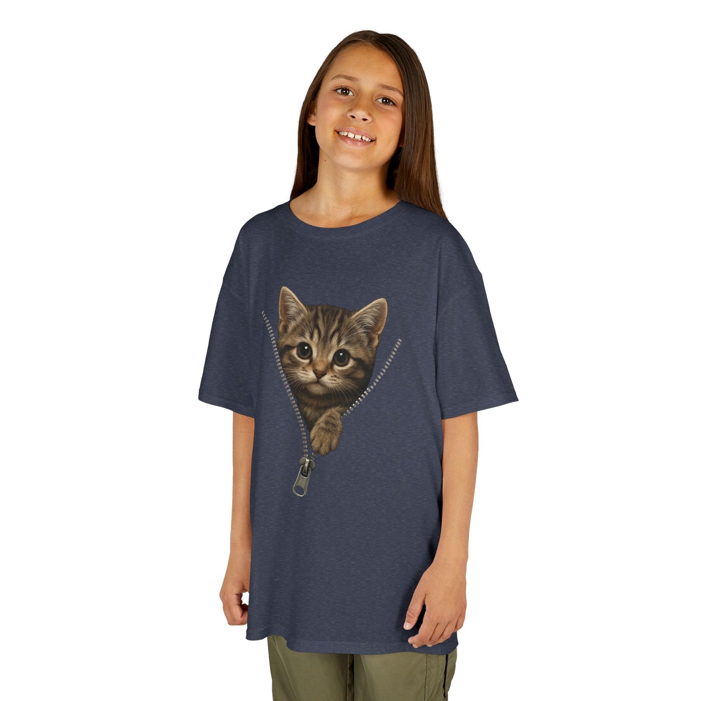 Kids' Peeking Kitten T-shirt - 14 colors