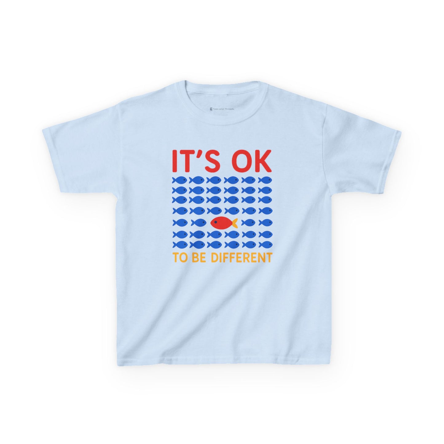 Kids' It's OK To Be Different Fishy Friends T-Shirt - 15 colors
