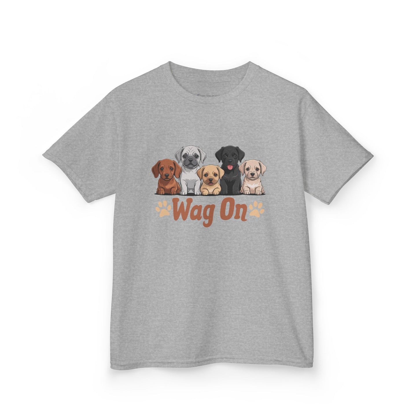 Kids' Wag On Furry Puppies T-Shirt - 16 colors