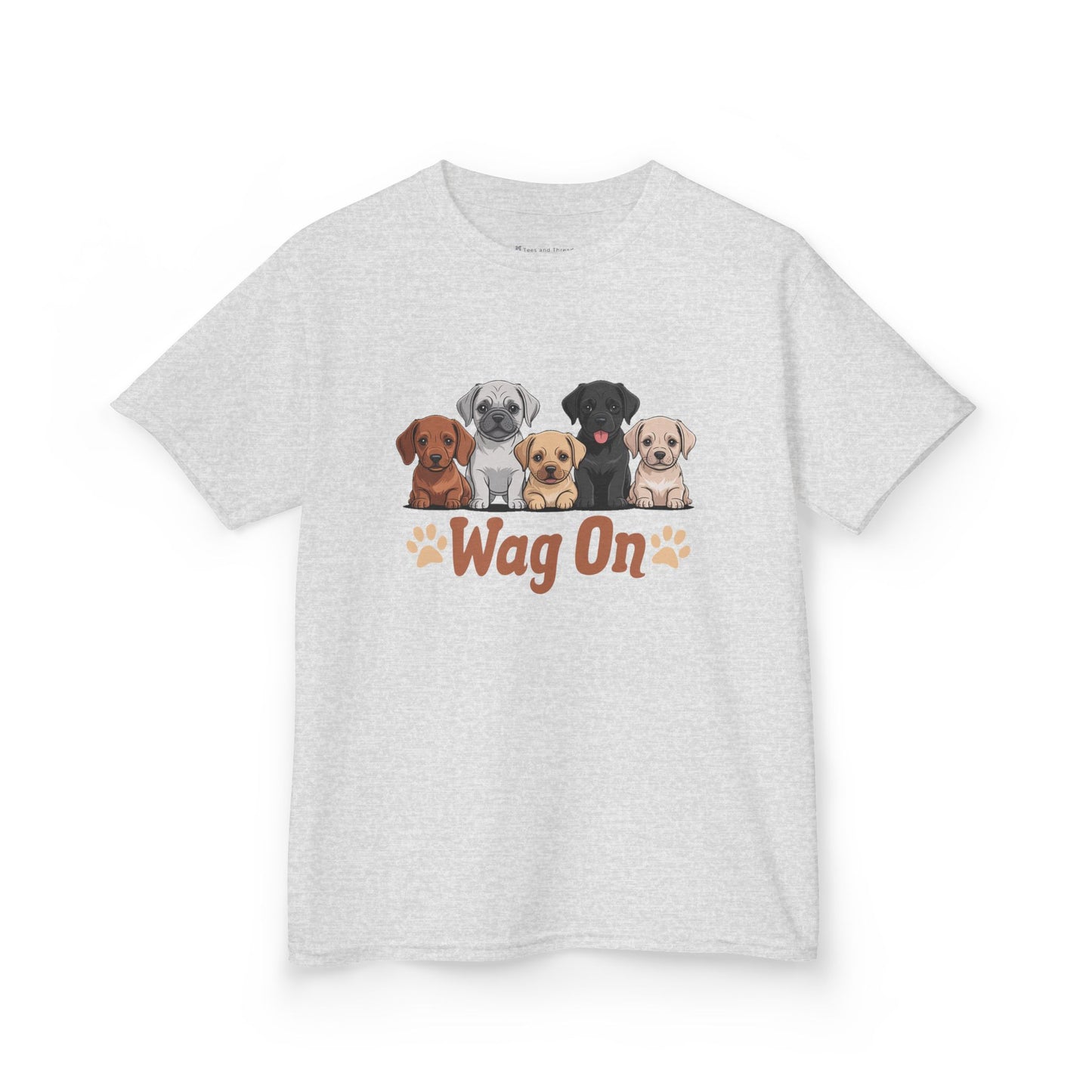 Kids' Wag On Furry Puppies T-Shirt - 16 colors