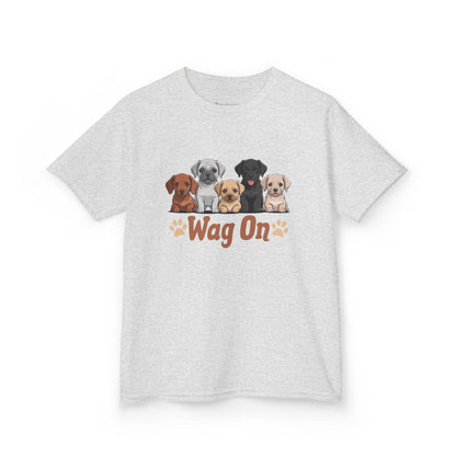 Kids' Wag On Furry Puppies T-Shirt - 16 colors