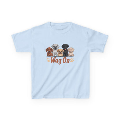 Kids' Wag On Furry Puppies T-Shirt - 16 colors