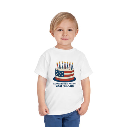USA Birthday Cake Cute Toddler Tee - 7 colors