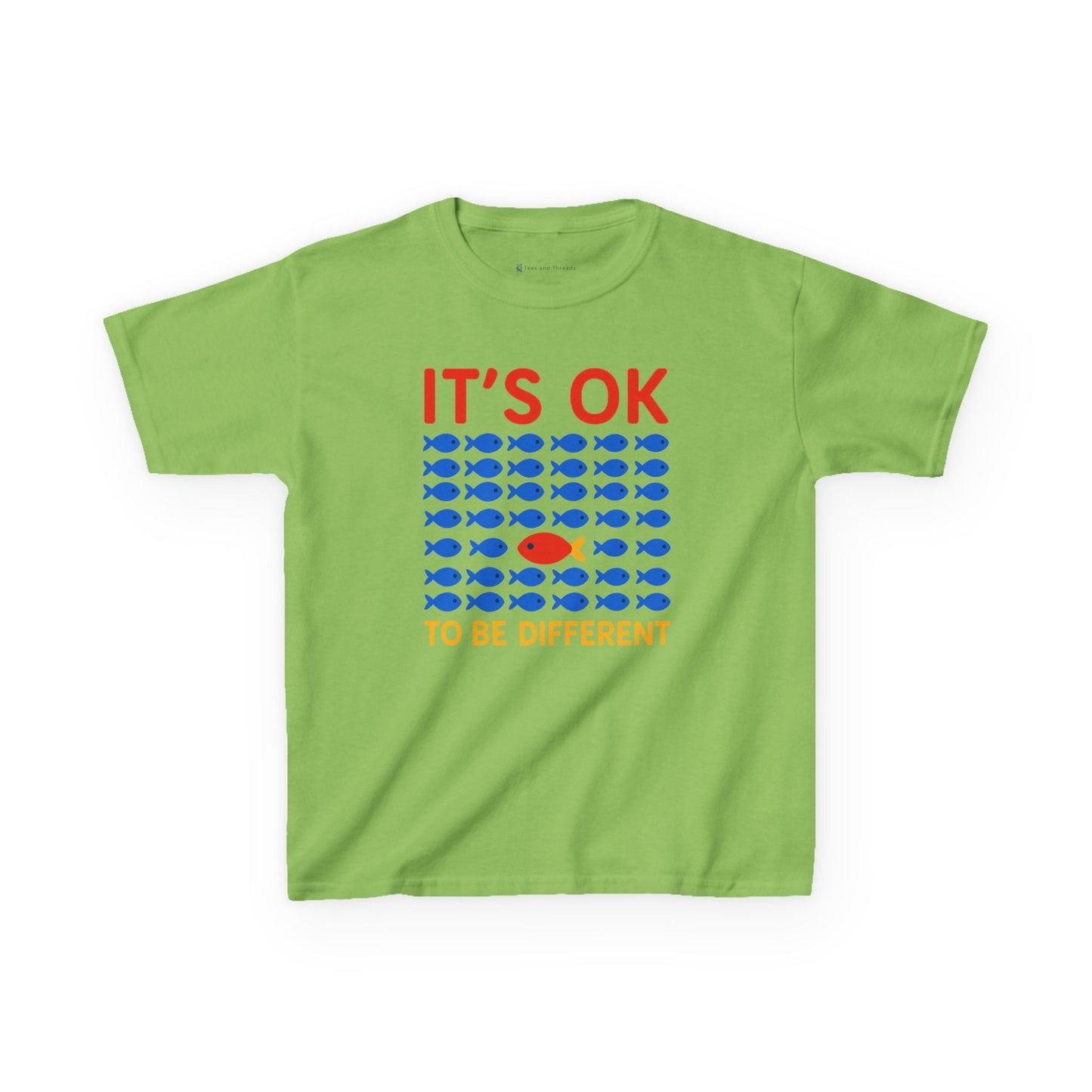 Kids' It's OK To Be Different Fishy Friends T-Shirt - 15 colors