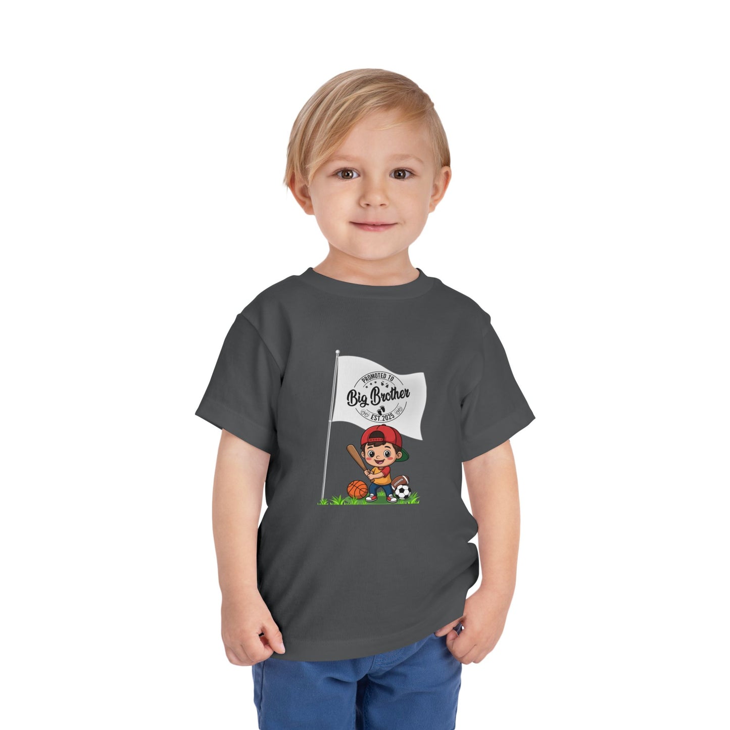 Promoted to Big Brother Cute Toddler Tee - 6 colors