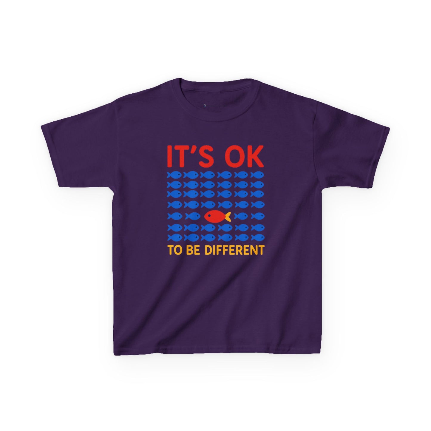 Kids' It's OK To Be Different Fishy Friends T-Shirt - 15 colors