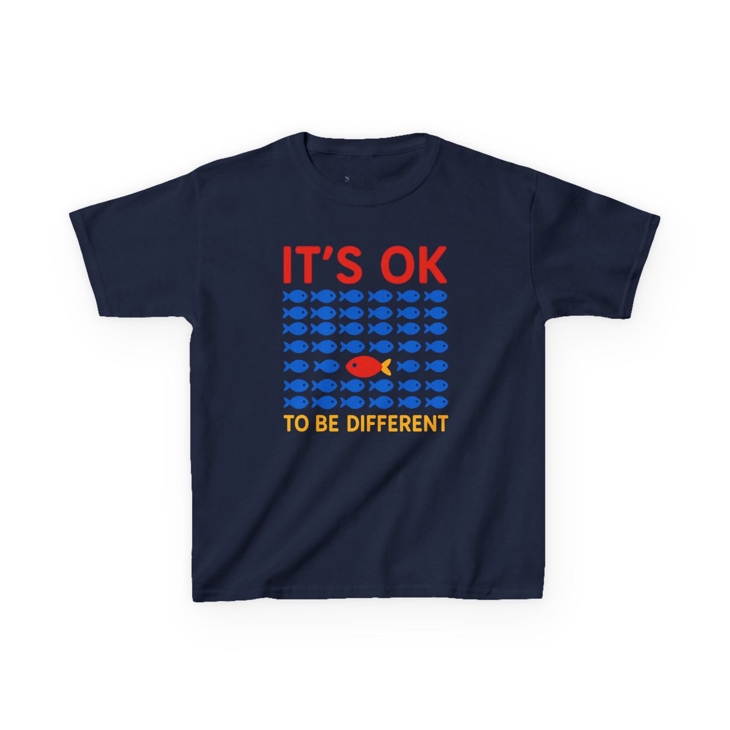 Kids' It's OK To Be Different Fishy Friends T-Shirt - 15 colors