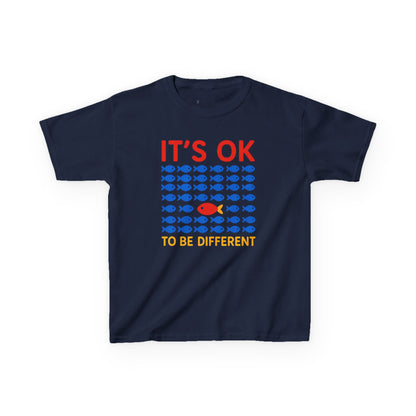 Kids' It's OK To Be Different Fishy Friends T-Shirt - 15 colors